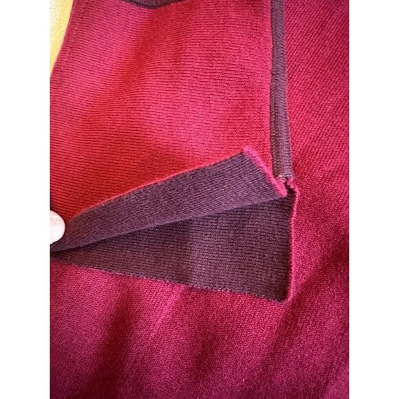 CHICO'S Reversible Cardigan Long Sleeve Sweater Sz 1 Pink Red Maroon Duster - Picture 7 of 9